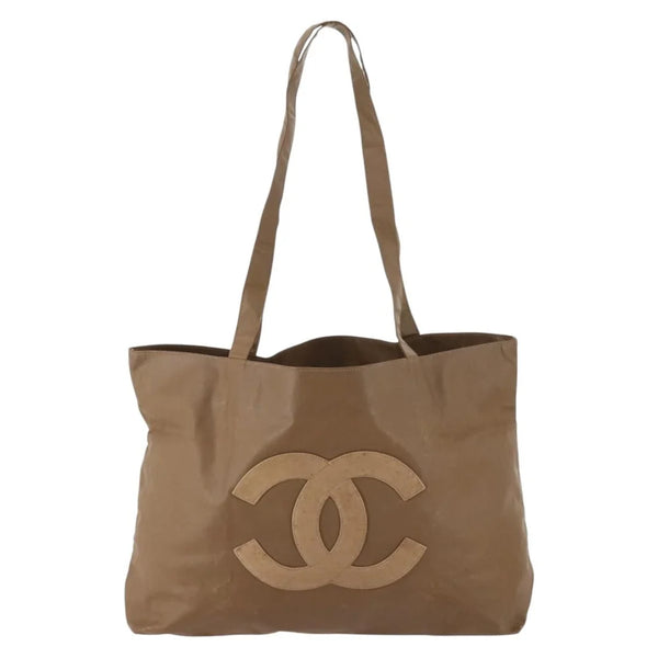 Chanel Vinyl Tote Bag & Pouch – Brown
