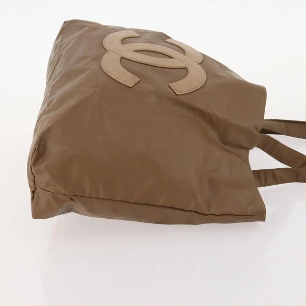 Chanel Vinyl Tote Bag & Pouch – Brown