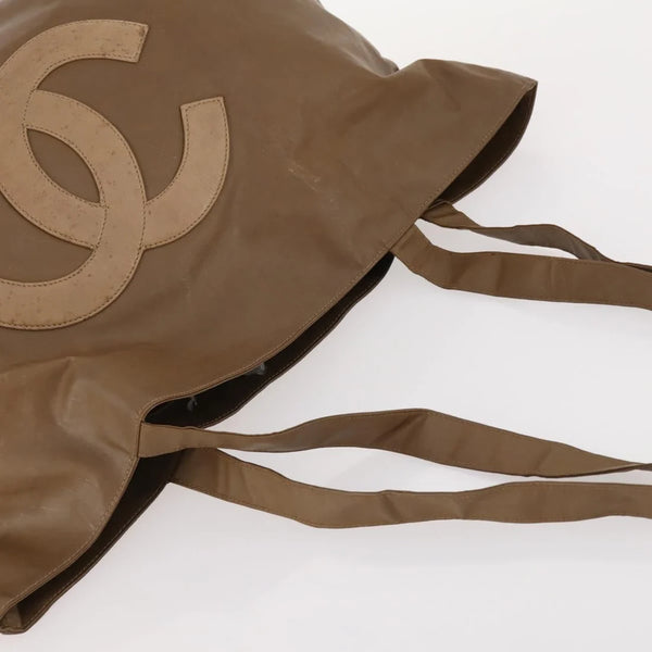 Chanel Vinyl Tote Bag & Pouch – Brown