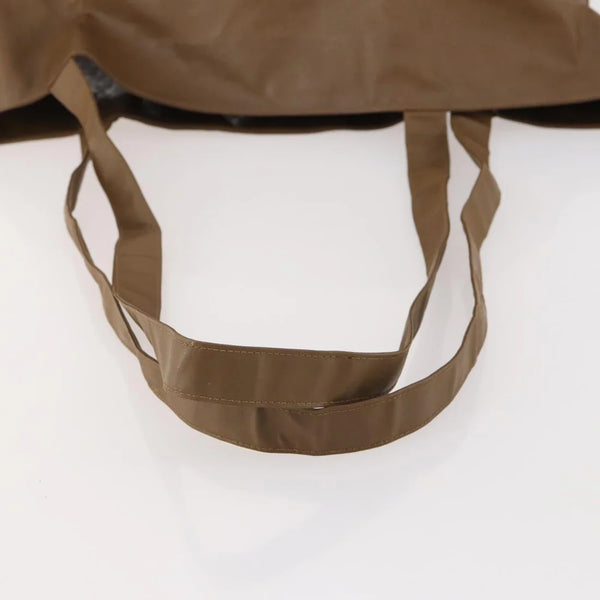 Chanel Vinyl Tote Bag & Pouch – Brown