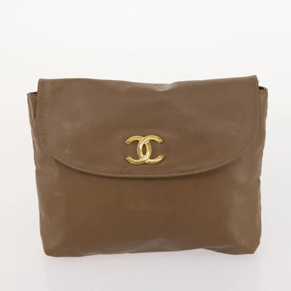 Chanel Vinyl Tote Bag & Pouch – Brown