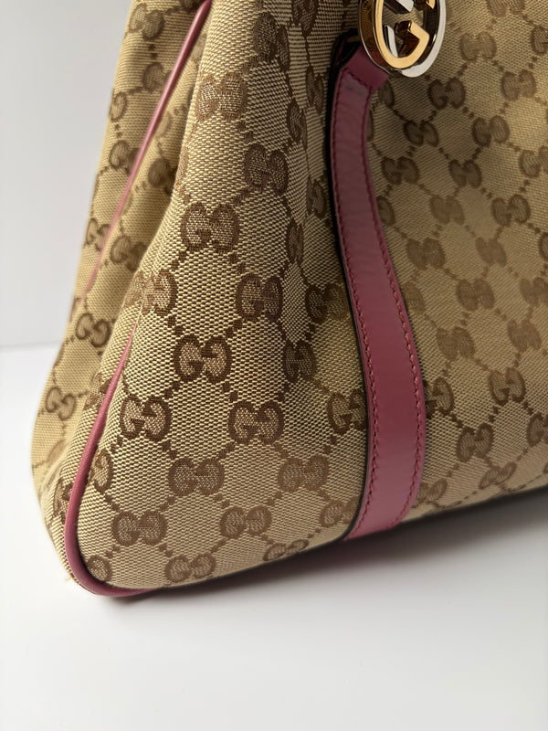 Gucci GG Twins Canvas Tote Bag – Pink