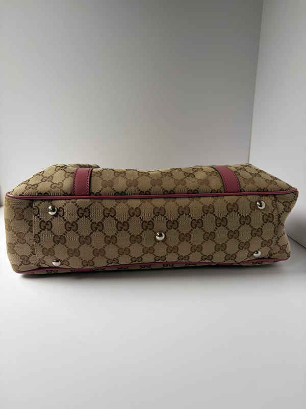 Gucci GG Twins Canvas Tote Bag – Pink