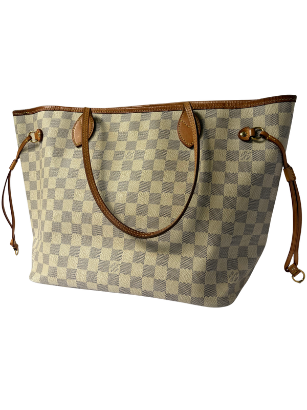 Louis Vuitton Neverfull MM in Damier Azur Canvas